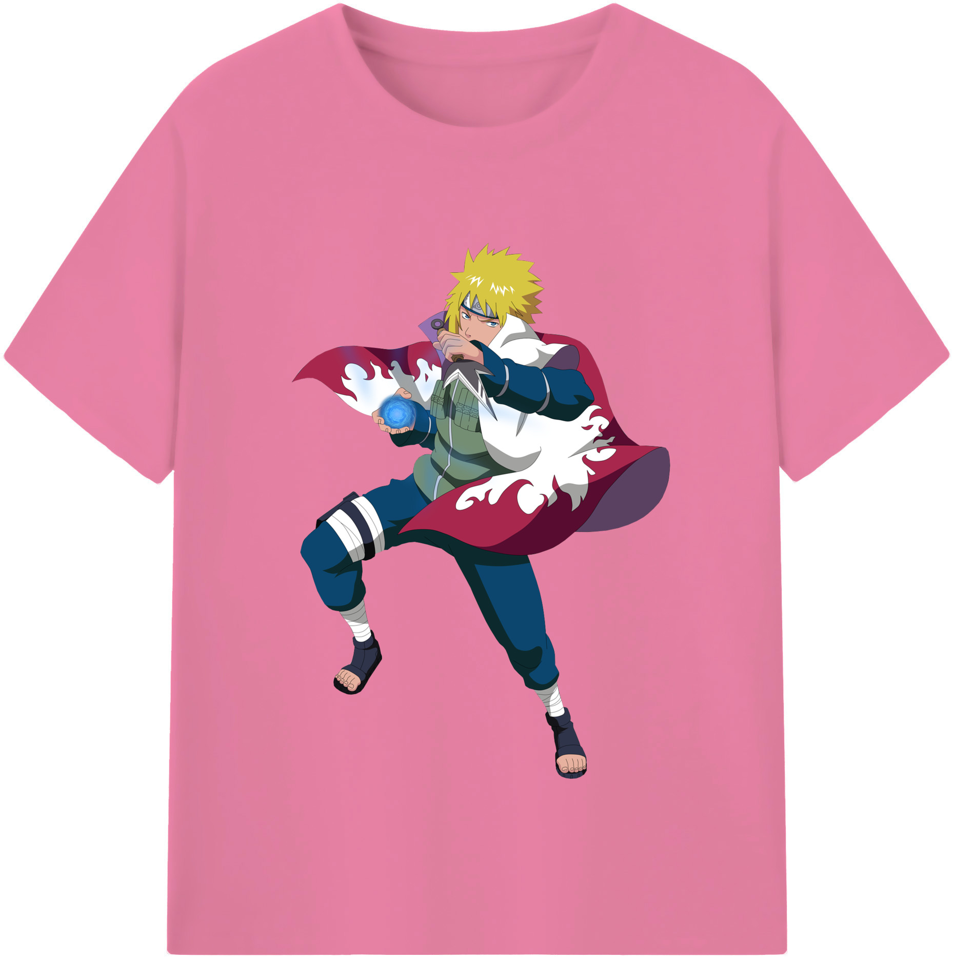 （画像用） NARUTO -ナルト- 波風 ミナト Namikaze Minato 綿100％半袖Tシャツ（フロントプリント）
